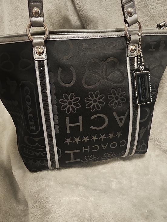 Coach Handbags - Coach Poppy Tote Silver